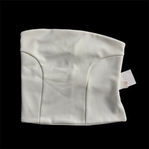 NWT ZARA Stretch White Strapless Top